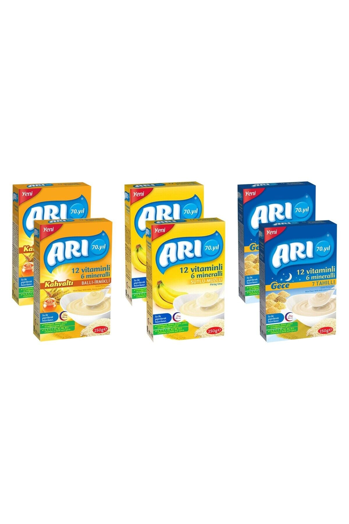 Pirinç Unu 250 gr 6 lı Karma Paket
