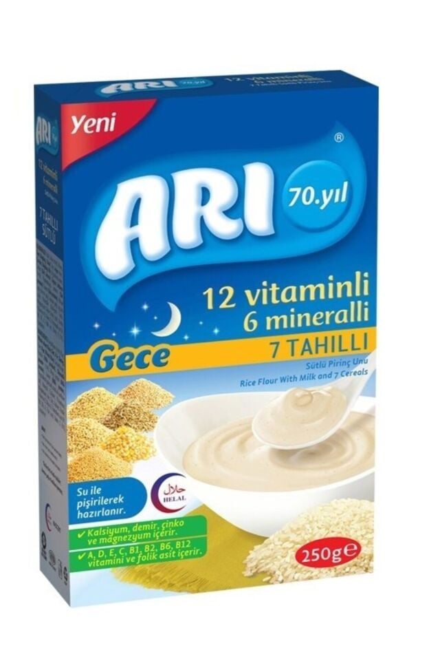 Pirinç Unu 250 gr Ballı İrmikli ve 7 Tahıllı Gece 6 lı Karma Paket