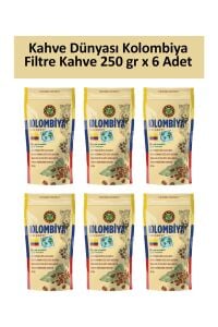 Kahve Dünyası Kolombiya Filtre Kahve 250 gr x 6 Adet