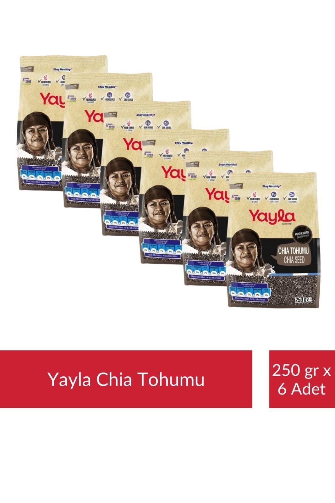 Yayla Gurme Chia Tohumu 250 gr x 6 Adet