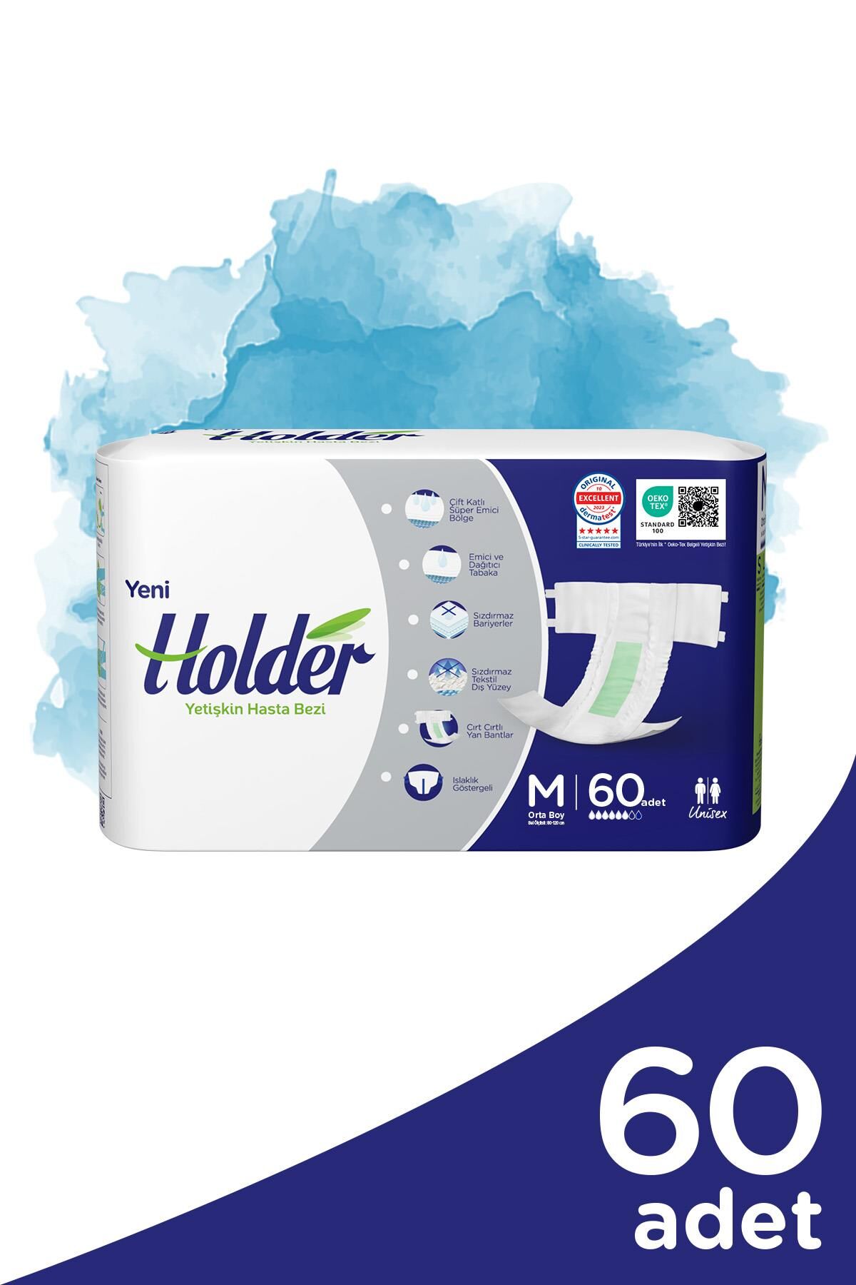 Holder Yetişkin Hasta Bezi Orta Boy ( Medium ) 30 x 2 Adet