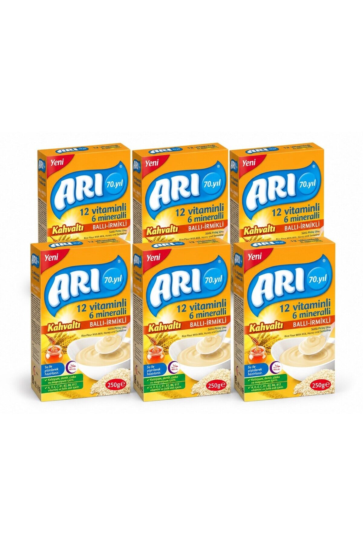 Pirinç Unu Ballı İrmikli 250 gr 6 lı