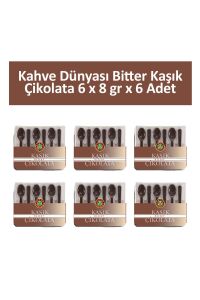 Kahve Dünyası Bitter Kaşık Çikolata 6 x 8 gr x 6 Adet