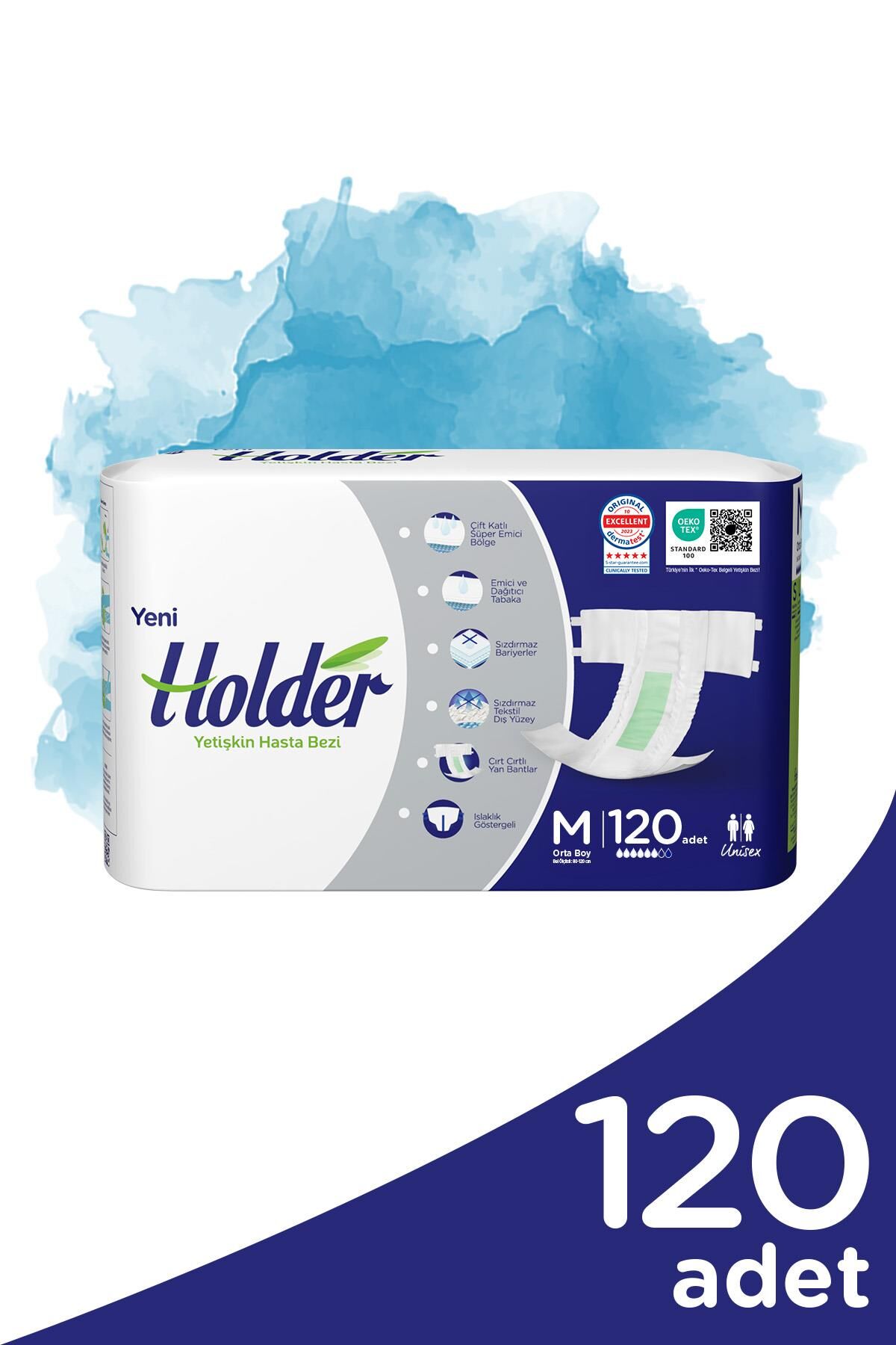 Holder Yetişkin Hasta Bezi Orta Boy ( Medium ) 30 x 4 Adet