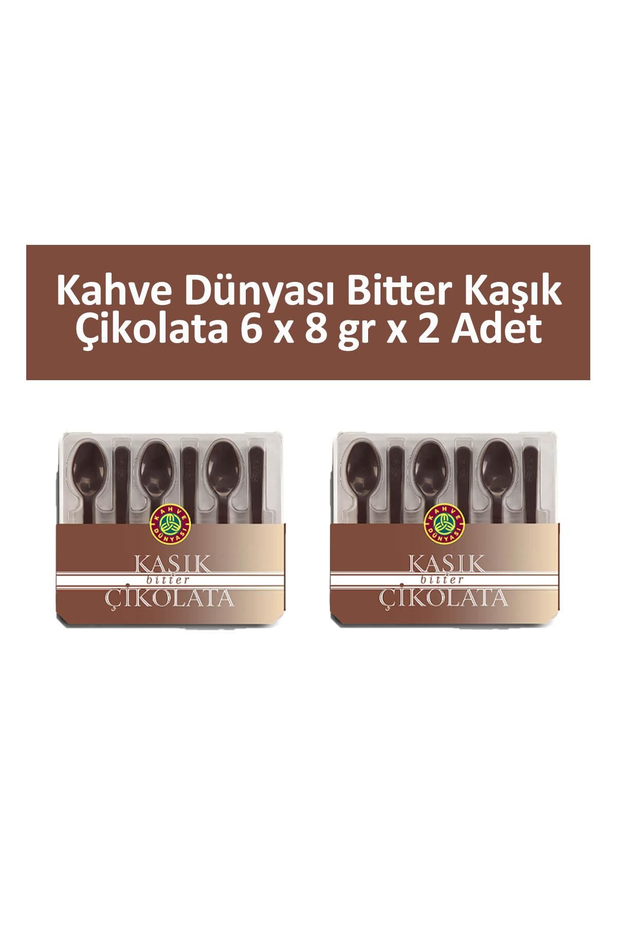 Kahve Dünyası Bitter Kaşık Çikolata 6 x 8 gr x 2 Adet