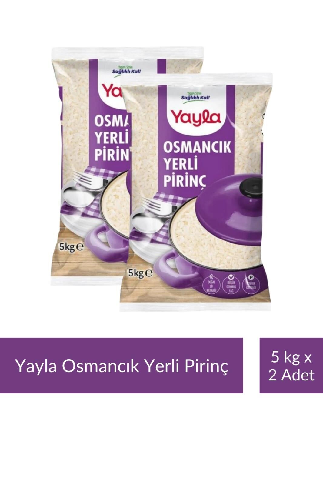 Yayla Osmancık Yerli Pirinç 5 kg x 2 Adet
