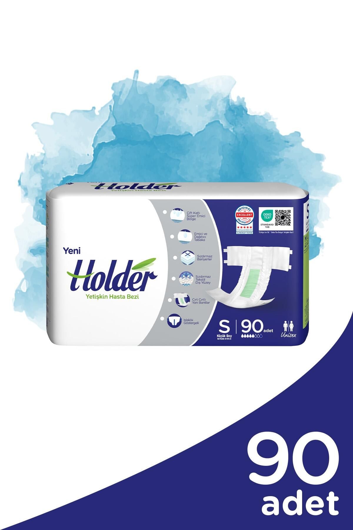 Holder Yetişkin Hasta Bezi Küçük Boy ( Small ) 30 x 3 Adet