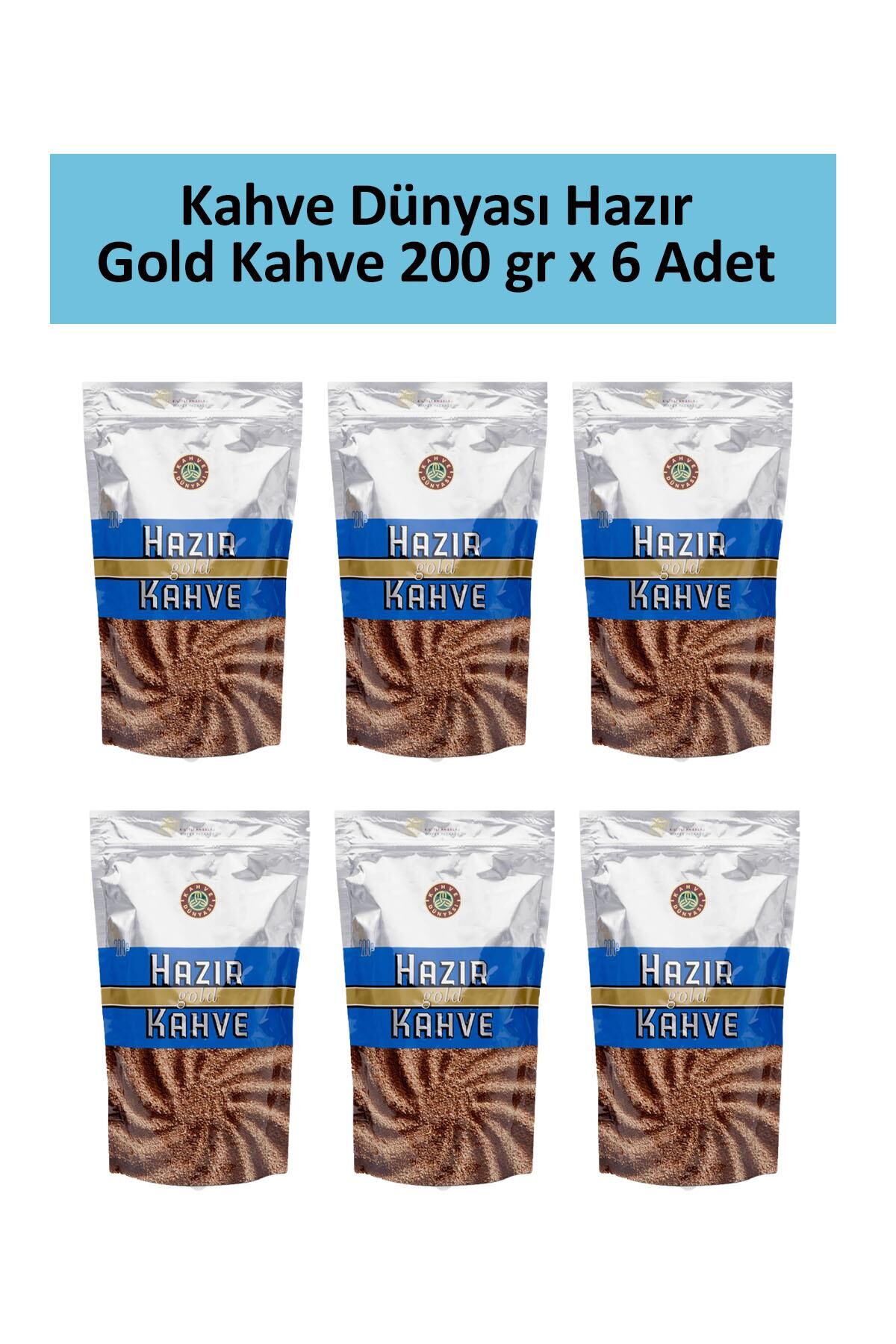 Kahve Dünyası Gold Hazır Kahve 200 gr x 6 Adet