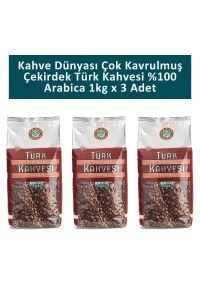 Kahve Dünyası Çok Kavrulmuş Türk Kahvesi 1 kg x 3 Adet