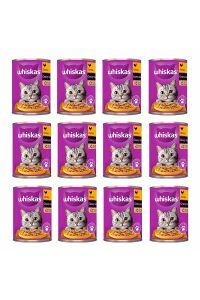 Whiskas Tavuklu Yetişkin Konserve Kedi Maması 400 gr x 12 Adet