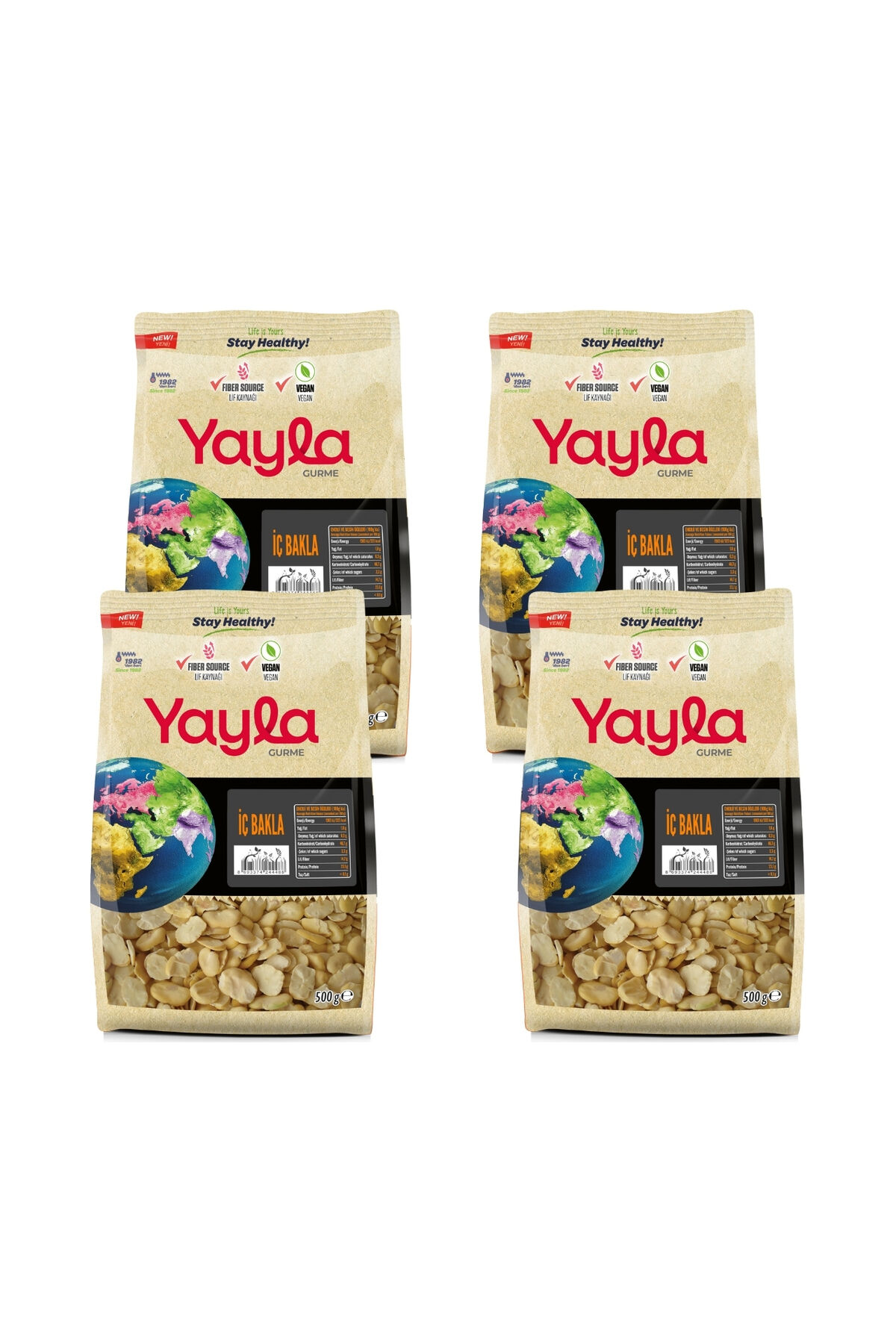 Yayla Gurme İç Bakla 500 gr x 4 Adet