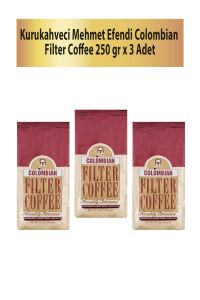 Mehmet Efendi Kurukahveci Colombian Filtre Kahve 250 gr x 3 Adet