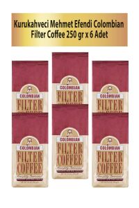 Mehmet Efendi Kurukahveci Colombian Filtre Kahve 250 gr x 6 Adet