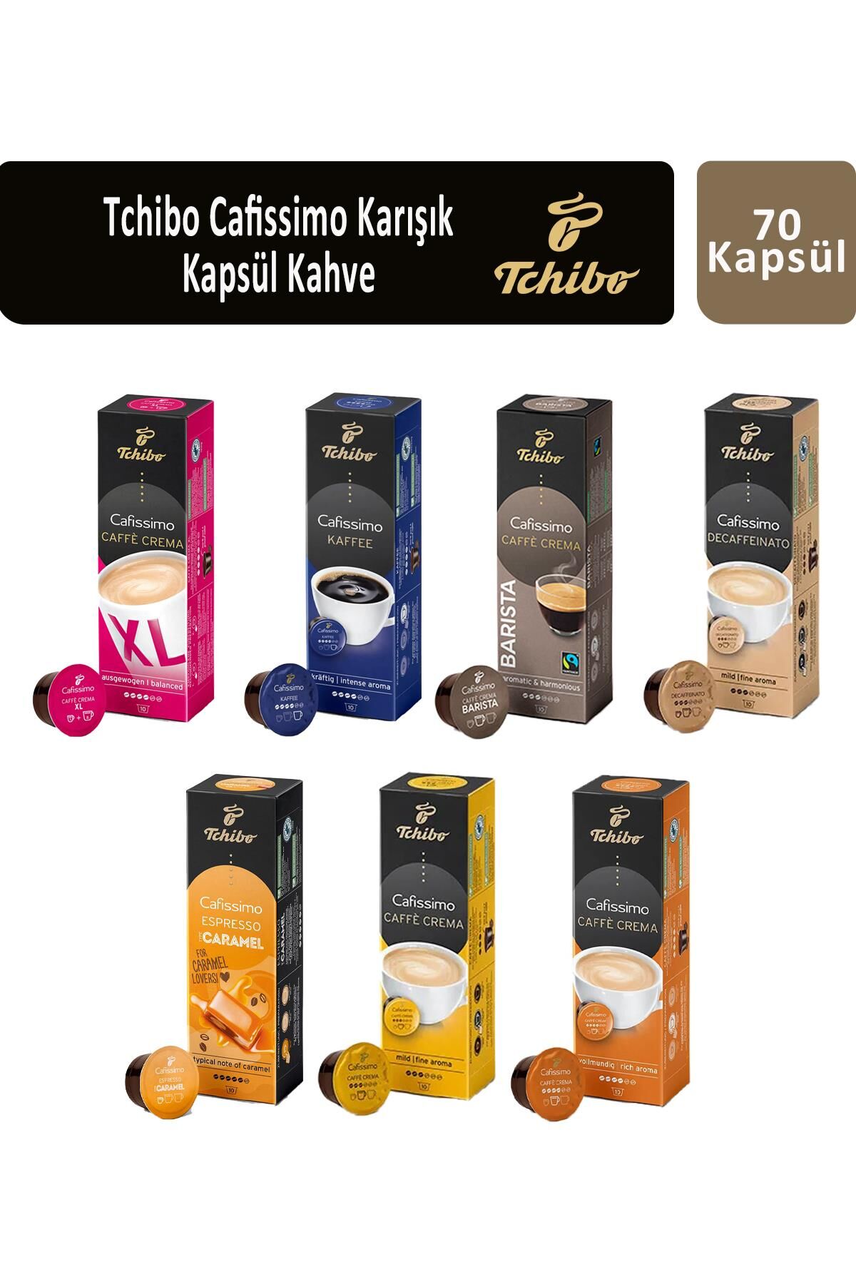Tchibo Cafissimo Karışık Kapsül Paketi 70 kapsül