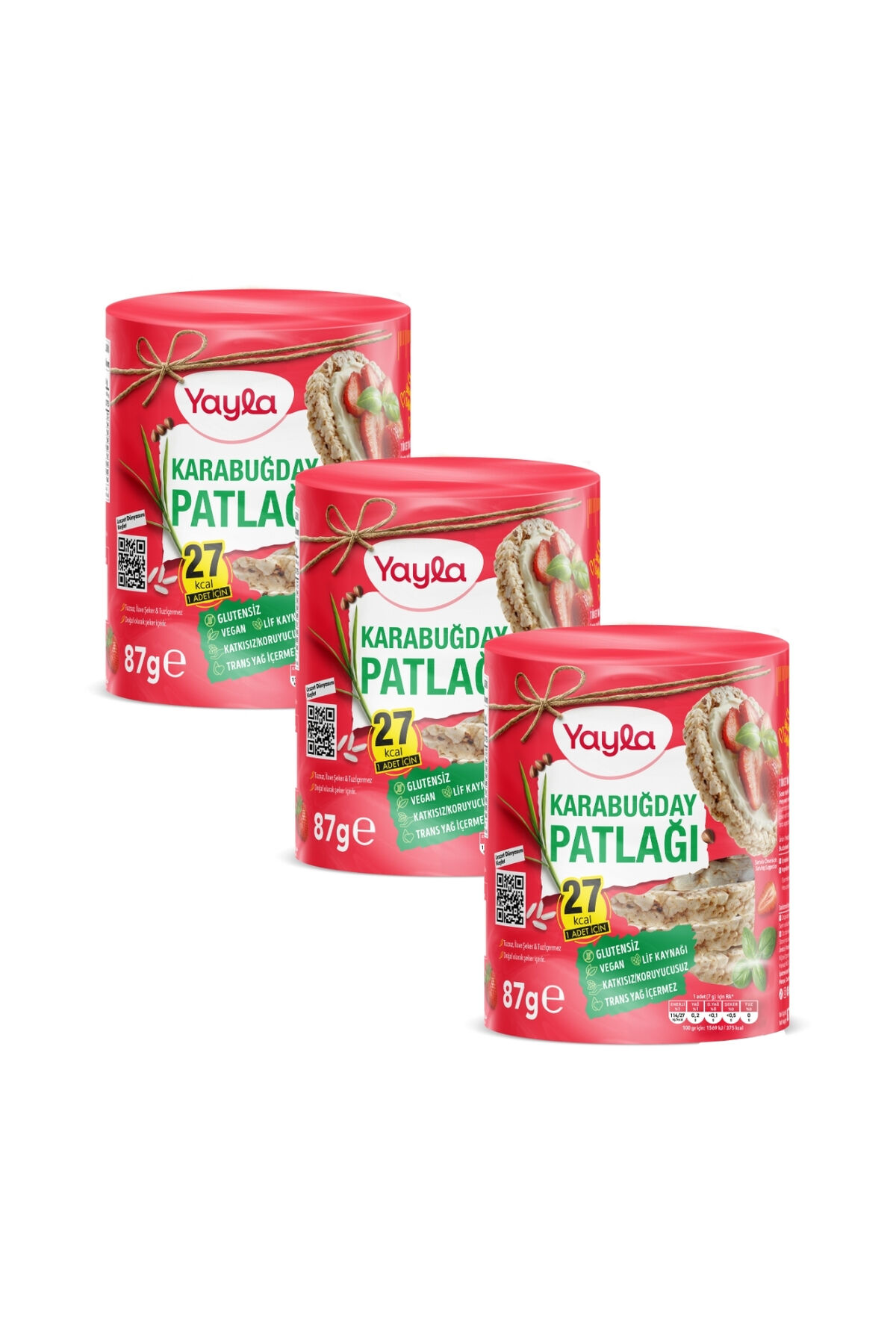 Yayla Karabuğday Patlağı 87 g x3