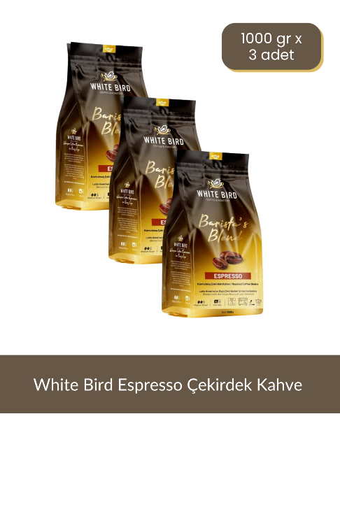White Bird Espresso Çekirdek Kahve 1 kg x 3 Adet