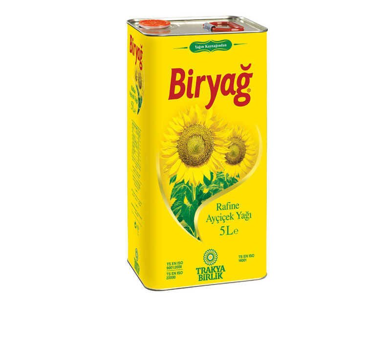 Biryağ Rafine Ayçiçek Yağı 5 lt Teneke