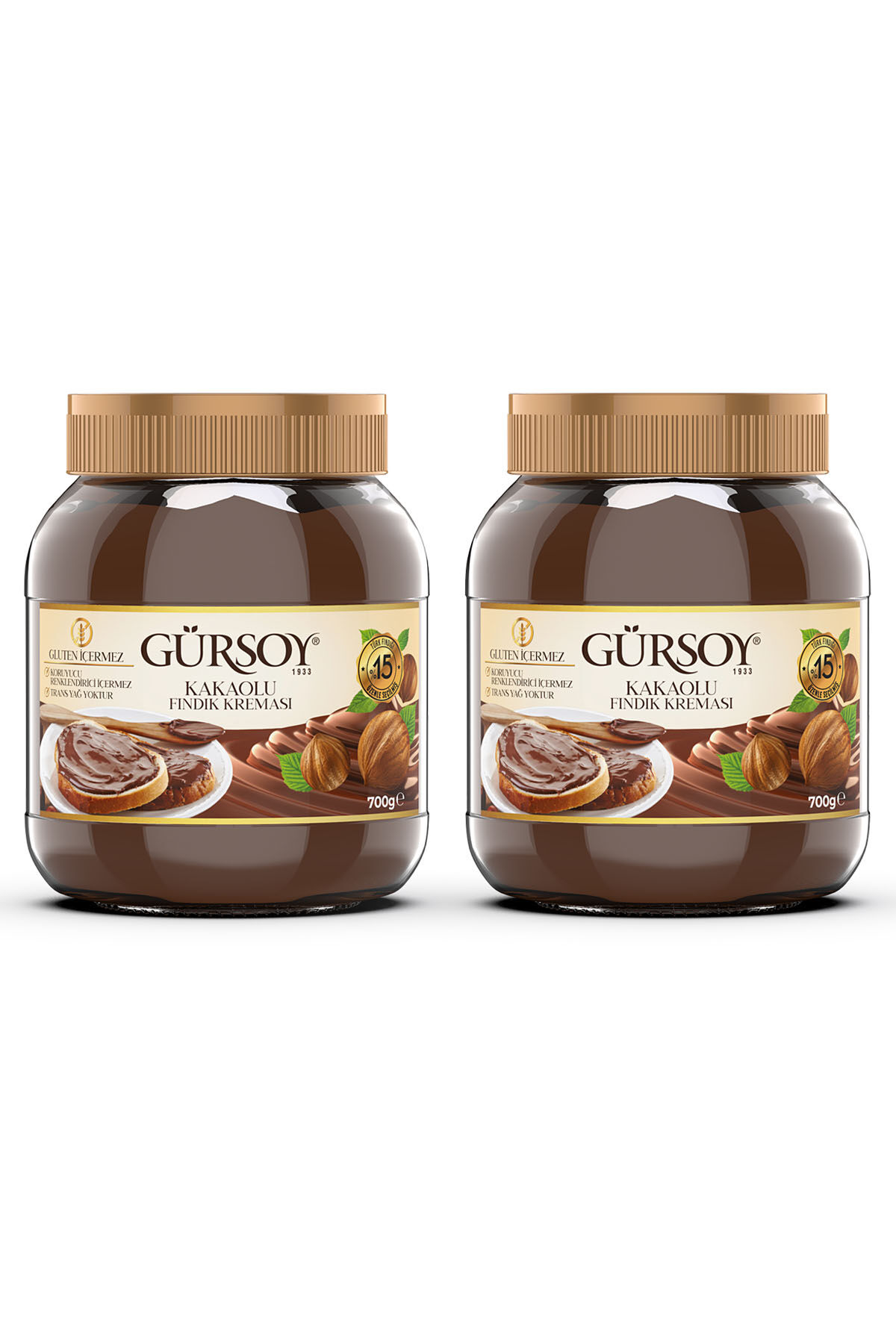 Gürsoy Kakaolu Fındık Kreması 700 Gr X 2 Adet
