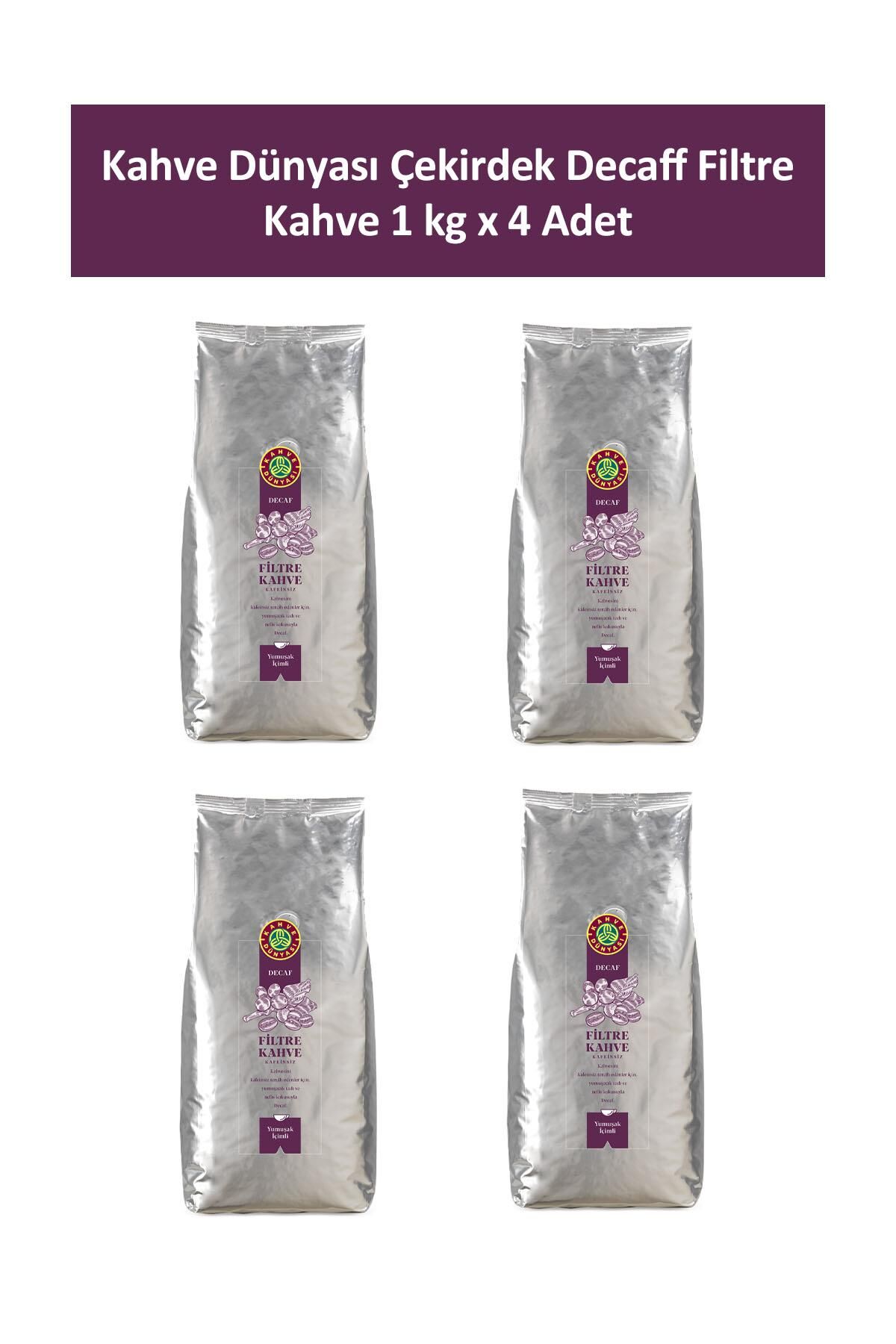 Kahve Dünyası Çekirdek Decaff Filtre Kahve 1 kg x 4 Adet