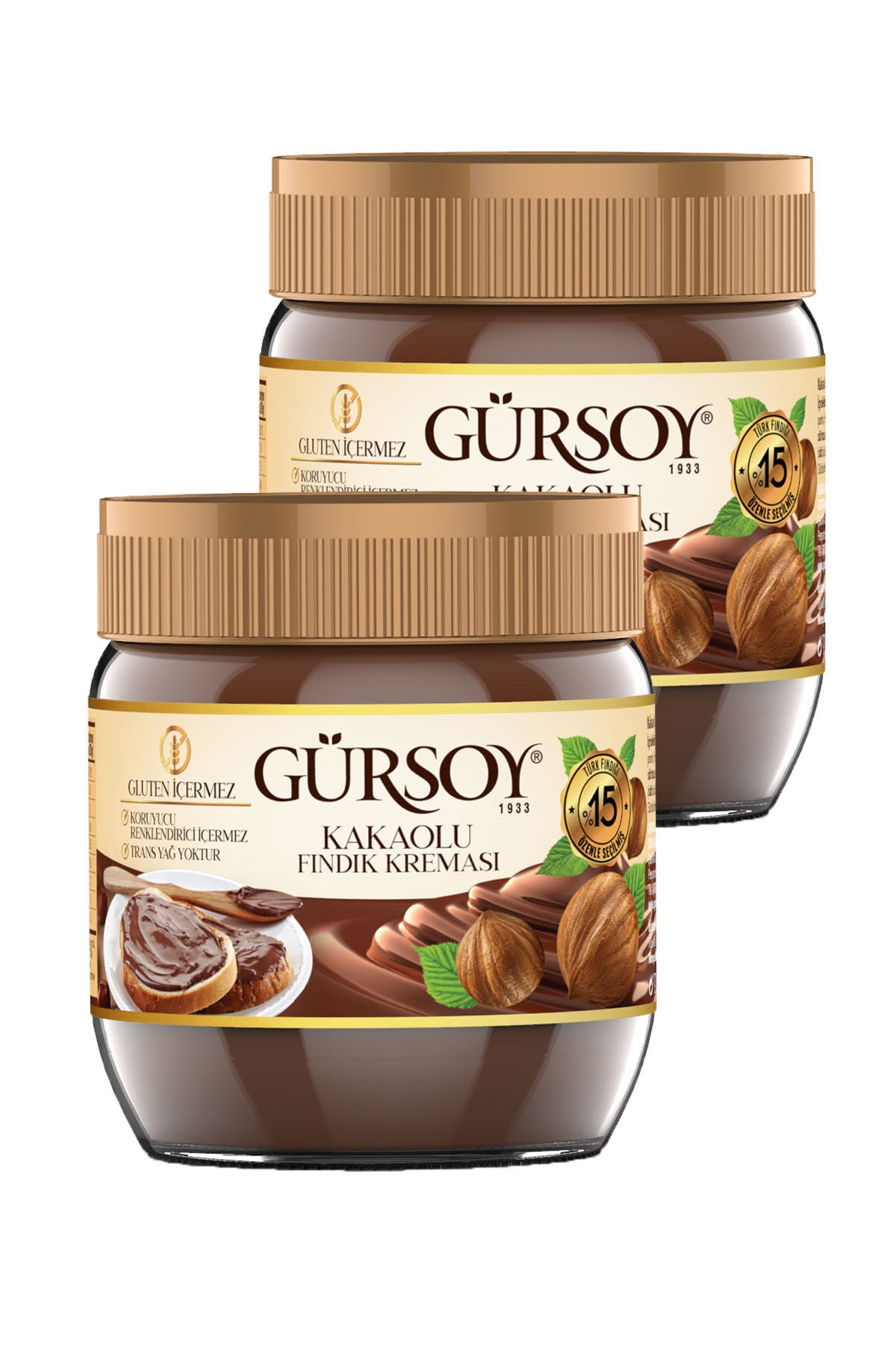 Gürsoy Kakaolu Fındık Kreması 400 Gr X 2 Adet