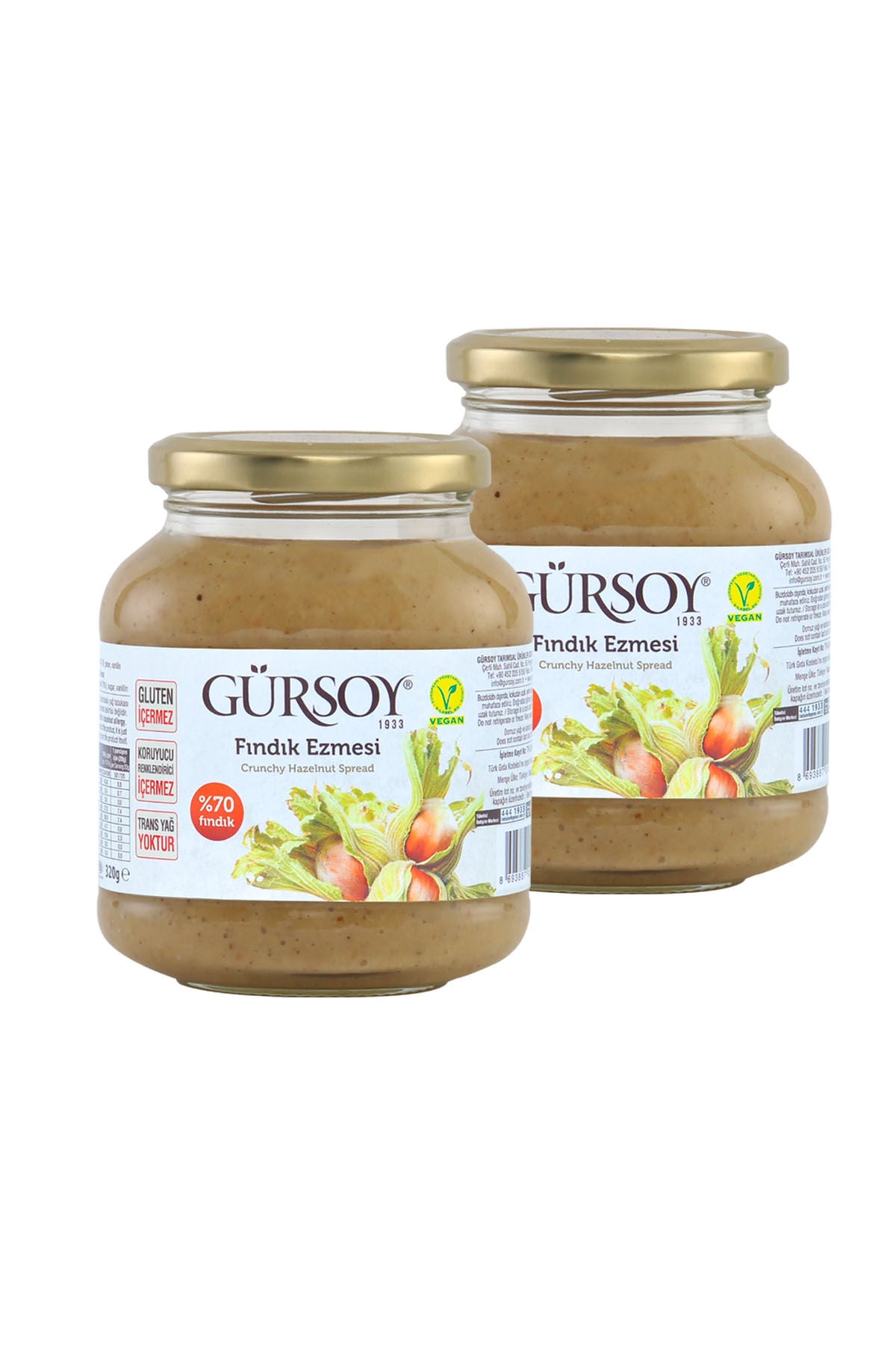 Gürsoy Fındık Ezmesi 320 Gr X 2 Adet