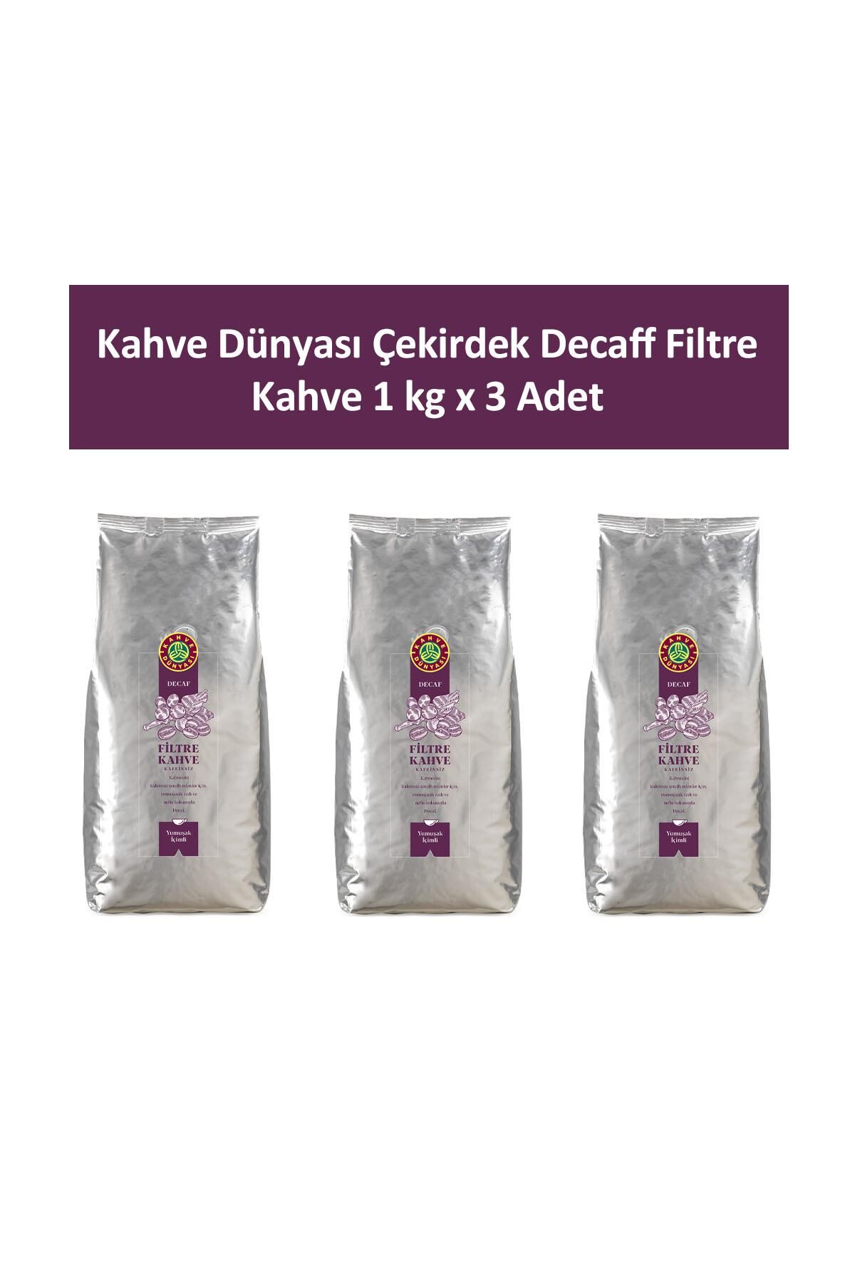 Kahve Dünyası Çekirdek Decaff Filtre Kahve 1 kg x 3 Adet