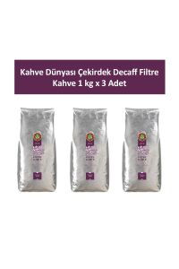 Kahve Dünyası Çekirdek Decaff Filtre Kahve 1 kg x 3 Adet