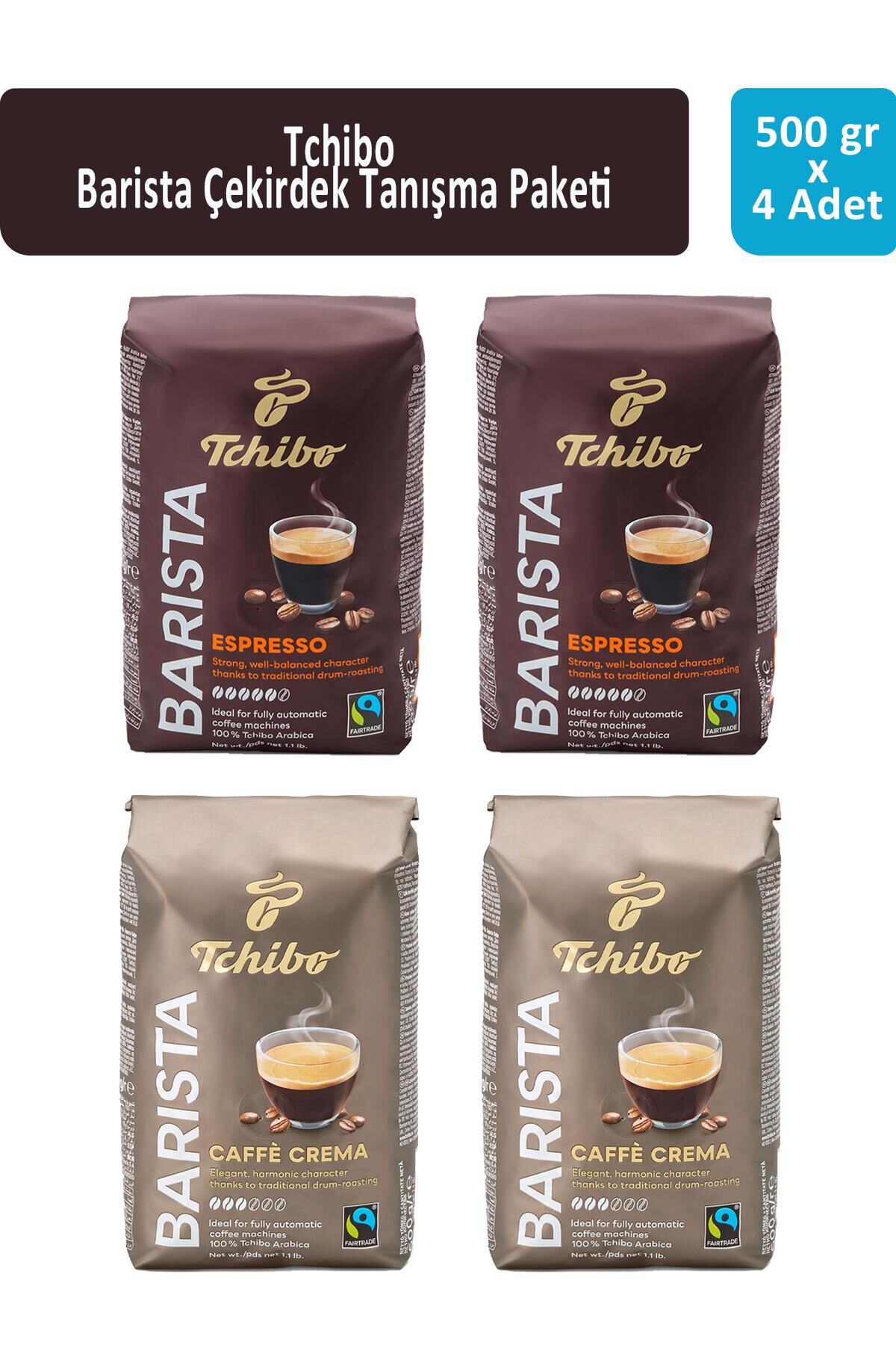 Tchibo Barista Çekirdek Kahve Tanışma Paketi 500 gr x 4 Adet