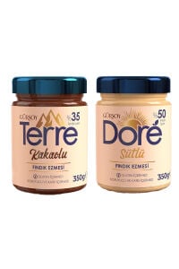 Gürsoy Terre Kakaolu Fındık Kreması 350 Gr - Dore Sütlü Fındık Ezmesi 350 Gr