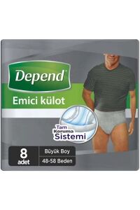 Depend Emici Külot Hasta Bezi Büyük Erkek 40 Adet (5pk*8)