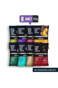 Shazel Karma Special Hazır Türk Kahvesi 100 Gr X 8 Çeşit