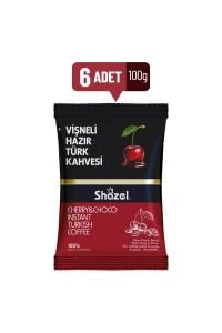 Shazel Vişneli Hazır Türk Kahvesi 100g X 6 Adet (AROMALI)