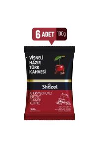 Shazel Vişneli Hazır Türk Kahvesi 100g X 6 Adet (AROMALI)