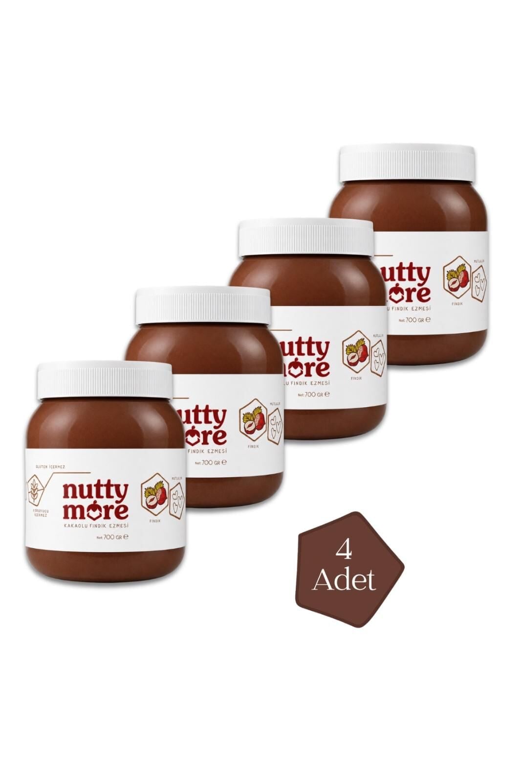 Nuttymore Kakaolu Fındık Ezmesi %13 700 gr x 4 Adet