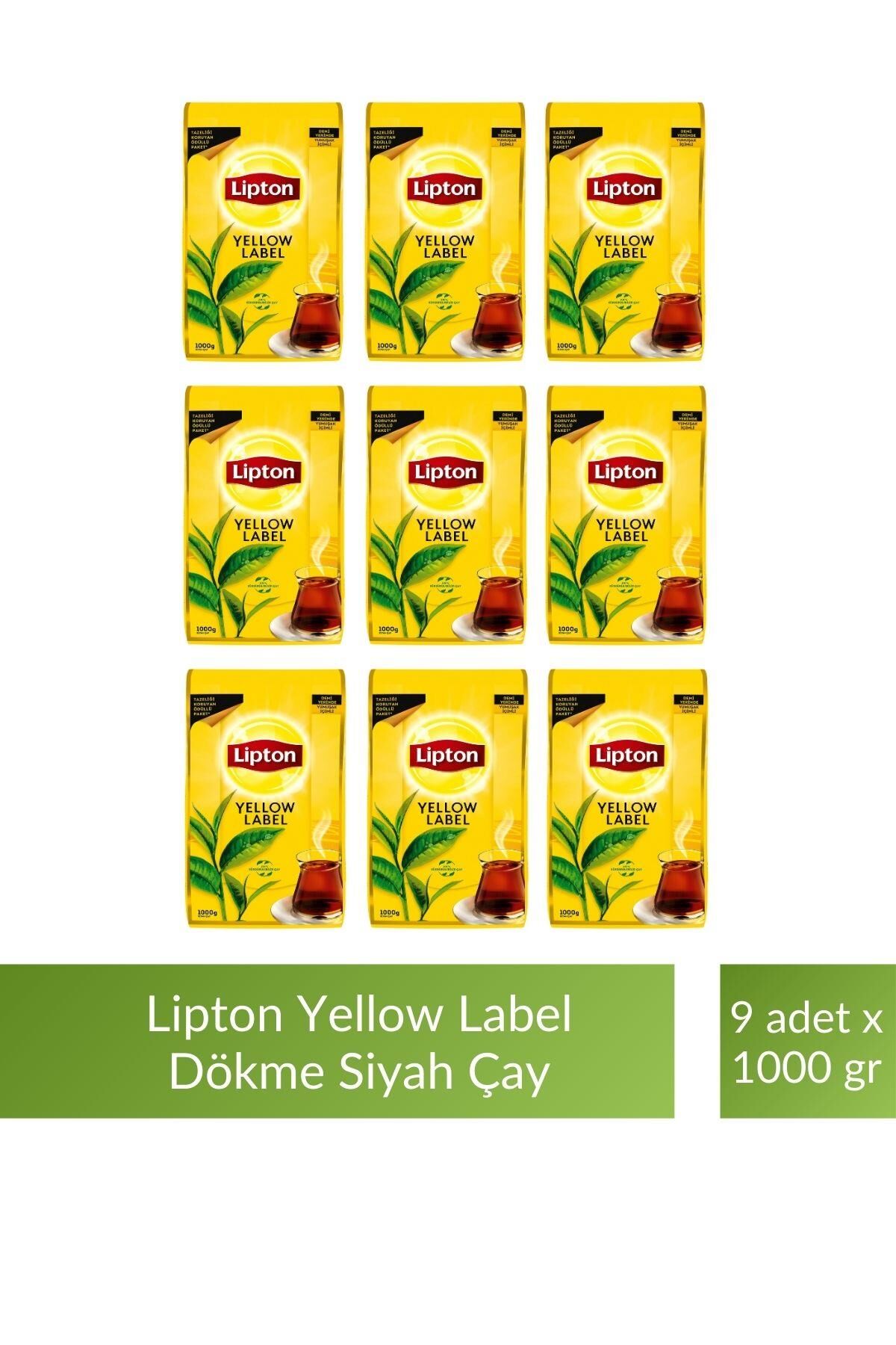 Lipton Yellow Label Dökme Siyah Çay 1000 gr x 9 Adet