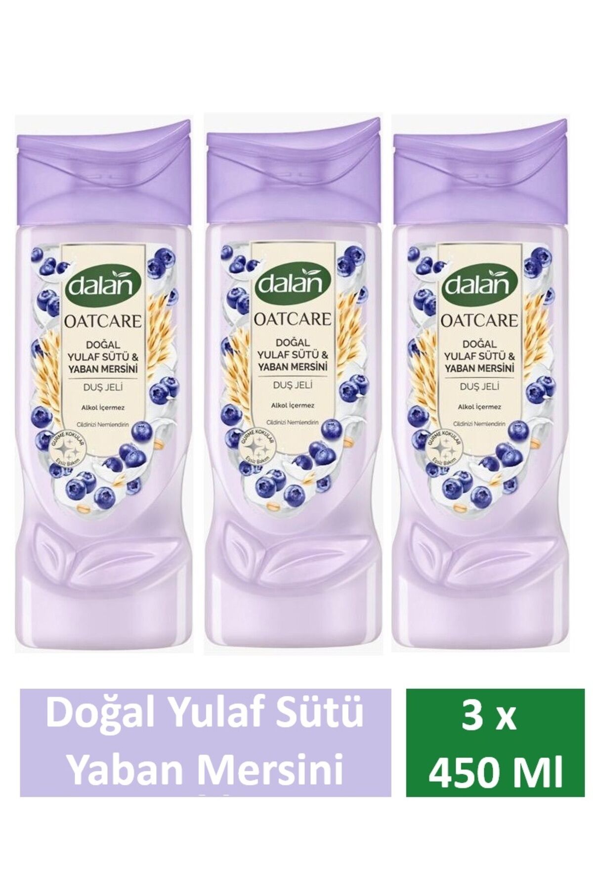 Duş Jeli Oatcare Yulaf Sütü Ve Yaban Mersini 450 Ml x 3 Adet