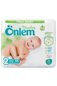 Önlem Botanika 2 Numara Mini Bebek Bezi Fırsat Paketi 96 Adet (3 - 6 kg)