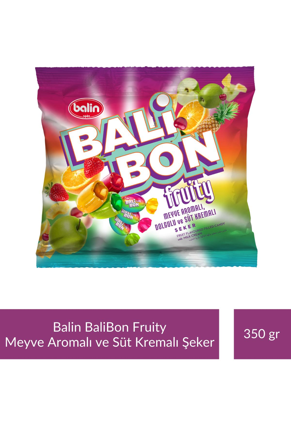 Balin Balibon Fruity Meyve Aromalı Dolgulu ve Süt Kremalı Şeker 350 gr