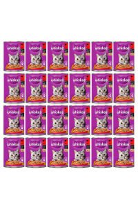 Whiskas Konserve Sığırlı Kedi Mama 400 gr x 24 Adet
