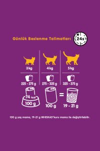 Whiskas Konserve Sığırlı Kedi Mama 400 gr x 24 Adet