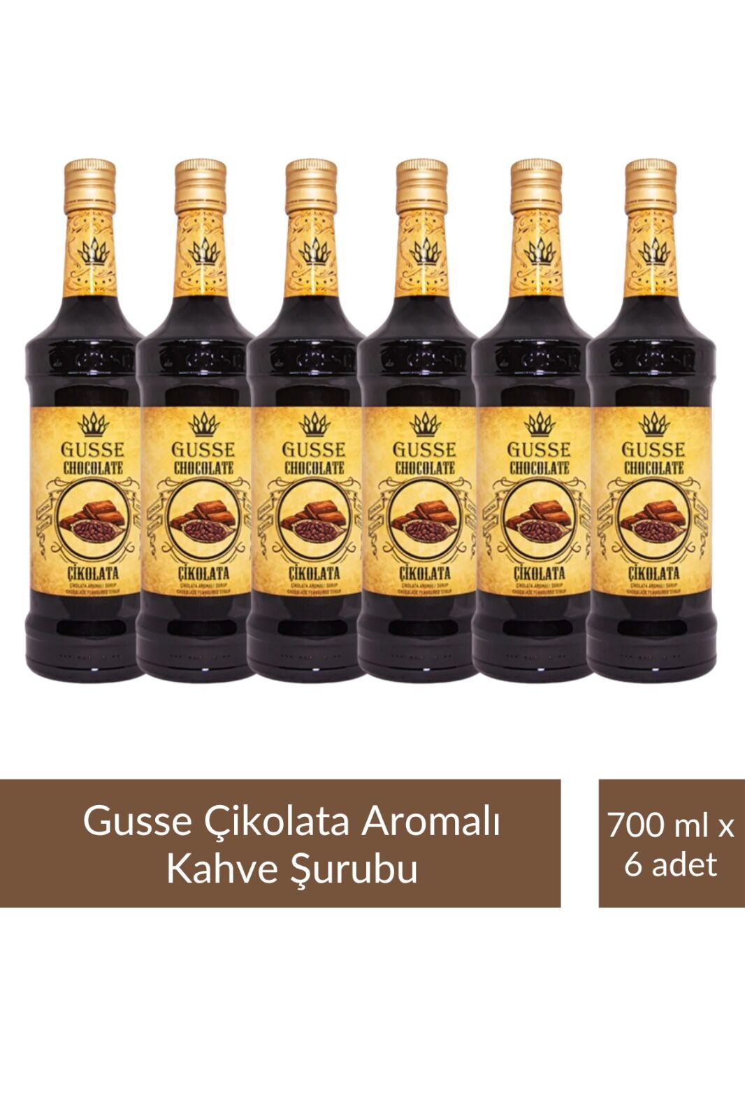 Gusse Beyaz Çikolatalı Aromalı Kokteyl Şurubu 700 ml x 6 Adet