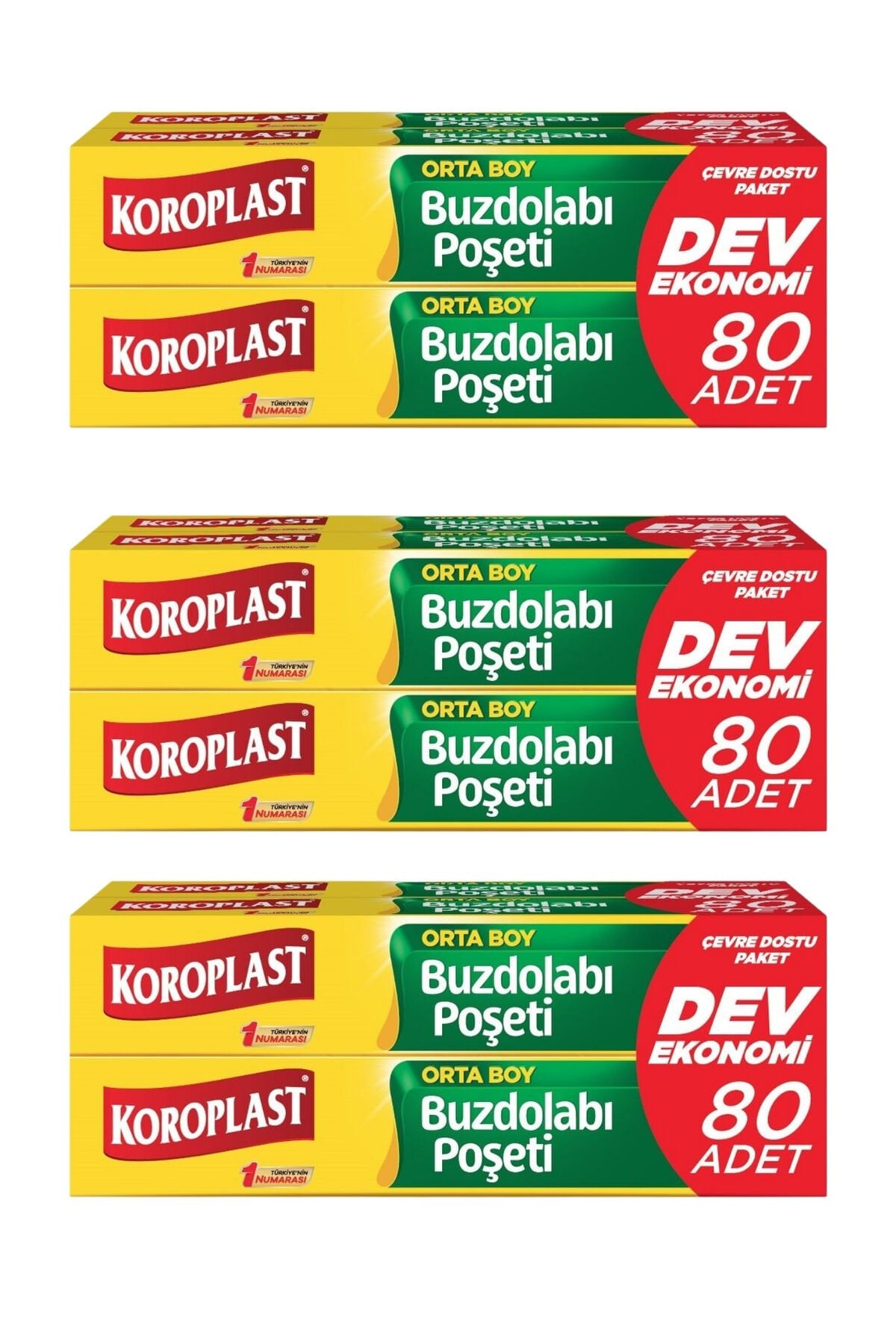 Buzdolabı Poşeti Orta Boy 80'li x 3 Adet
