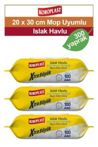Çok Amaçlı Islak Temizlik Havlusu Beyaz Sabun Kokulu 3x100 adet