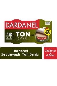 Dardanel Zeytinyağlı Ton Balığı 2 x 140 gr  x 4 Adet