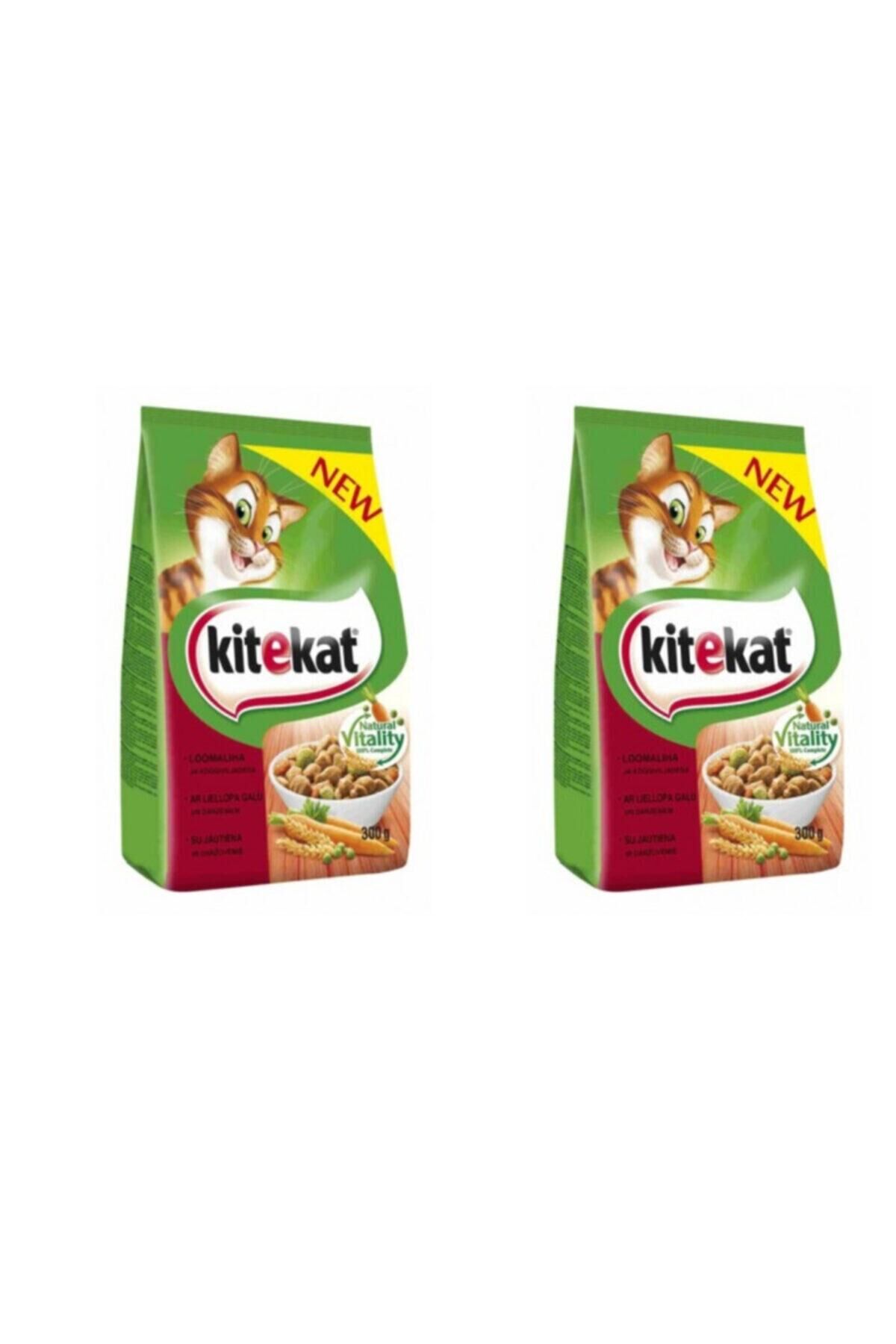Kitekat 300 Gr Sığırlı Ve Sebzeli Kuru Tam Kedi Maması X2
