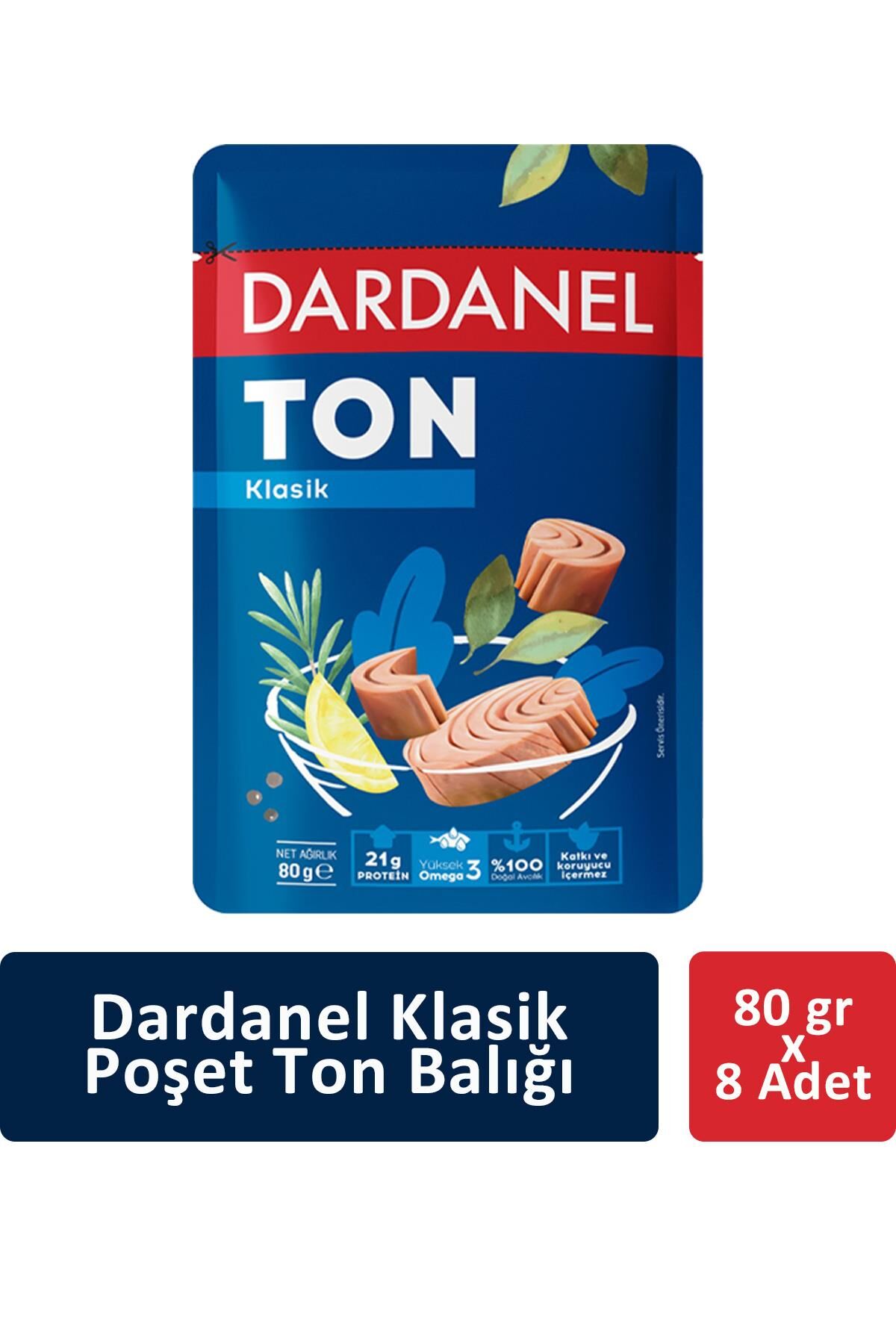 Dardanel Poşet Klasik Ton Balığı 80 gr x 8 Adet