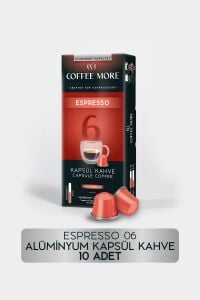 Coffee More 6 Espresso Kapsül Kahve 10 Kapsül