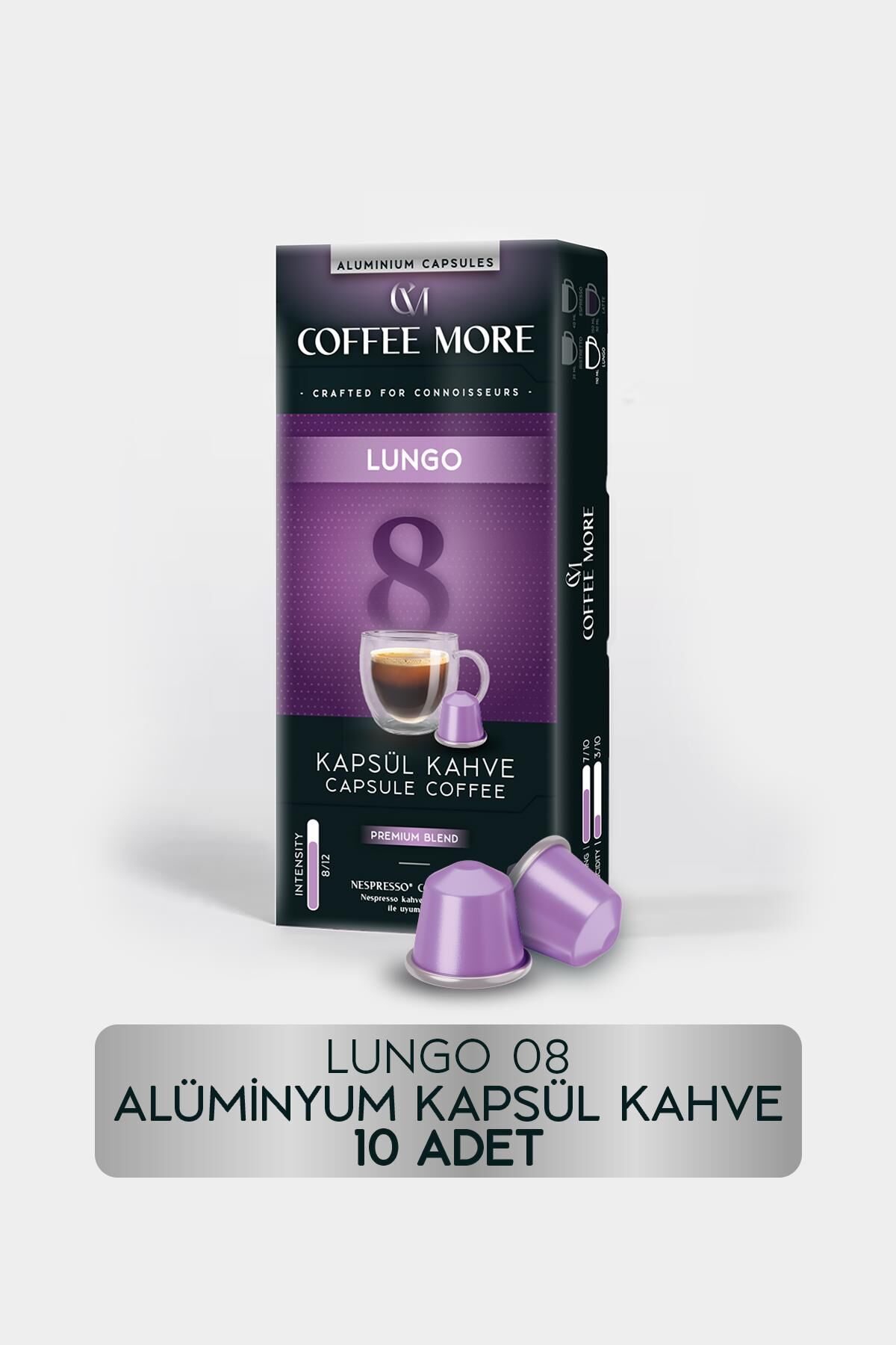 Coffee More 8 Lungo Kapsül Kahve 10 Kapsül