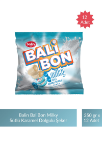 Balin Balibon Milky Sütlü Karamel Dolgulu Şeker 350 gr x 12 Adet