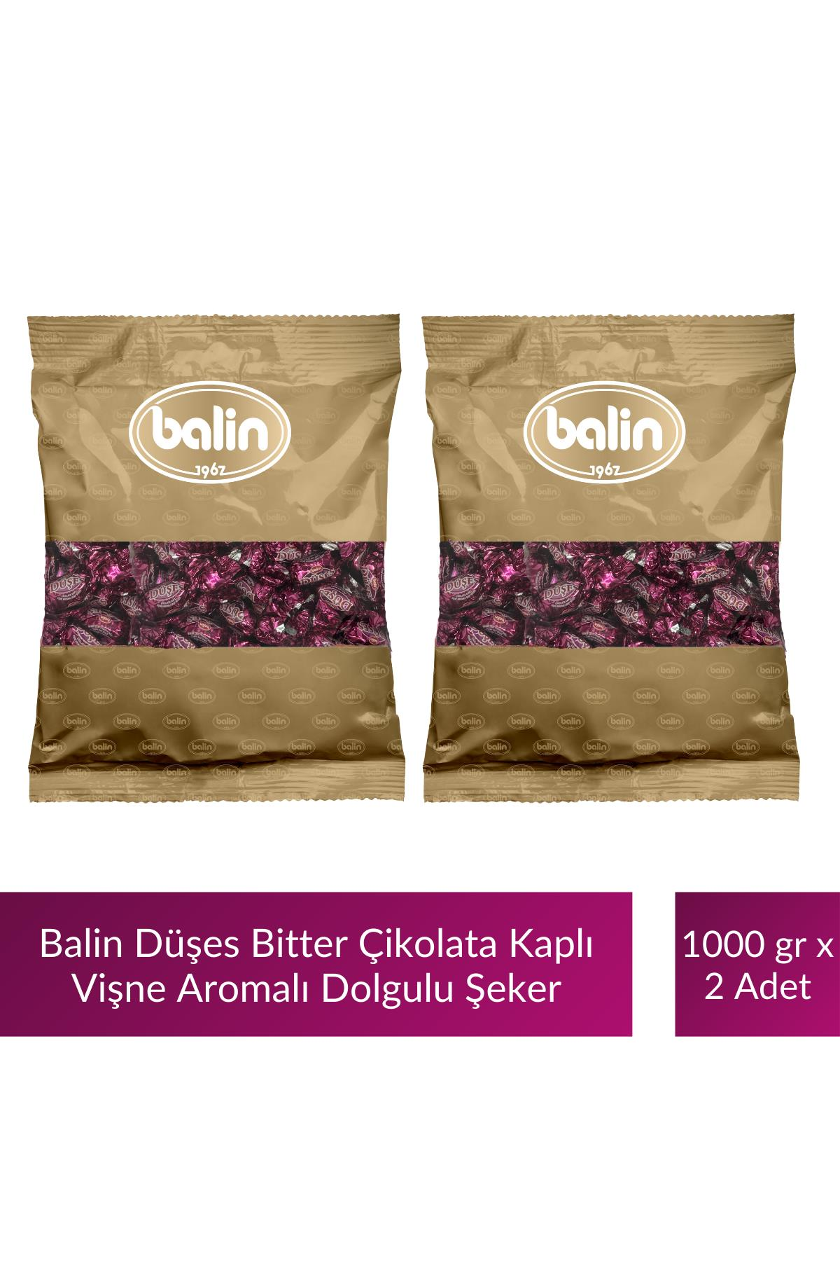 Balin Düşes Çikolata Kaplı Vişne Aromalı Sert Şeker 1000 gr x 2 Adet